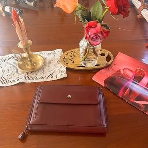 Cherry leather cross body